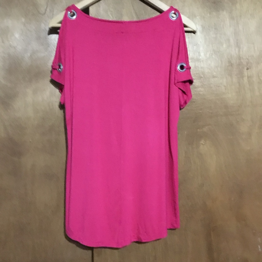 Pink Cold Shoulder Top - Picture 4 of 6